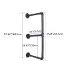 Drsyffsup 2 Tier Floating Shelves Wall Mount Pipe Shelf, Rustic Wine Bottle Holder Bookshelf Modern Wood Display Rack for Bedroom, Kitchen, Living Room, Bathroom, Home Office view 3