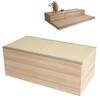 EMOOR 47.2" Tatami Storage Chest, Storage Box 47x24x18in (Oak), Japanese Style Zen Shoe Bench for Bedroom, Living Room view 1