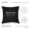 TiuKiu ChristmasThrow Pillow Covers 16"x16"Christmas Definition Farmhouse Accent Decor Square Decorative Cushion Cases for Couch Bed Sofa view 3