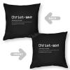 TiuKiu ChristmasThrow Pillow Covers 16"x16"Christmas Definition Farmhouse Accent Decor Square Decorative Cushion Cases for Couch Bed Sofa view 4