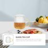 DEPILA 2 pieces Glass Tea Cup tea cup with filter glass teapot with filter glass tea mug with Lid and Cups view 2