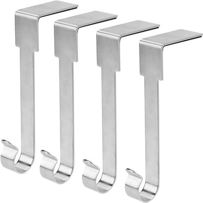 Guojanfon 4 Pack Christmas Stockings Holder Hanger,Metal Hooks for Hanging Christmas Stockings,Stocking Holders for Mantle for ChristmasDecorations (Jsilver Style, 4)
