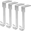 Guojanfon 4 Pack Christmas Stockings Holder Hanger,Metal Hooks for Hanging Christmas Stockings,Stocking Holders for Mantle for ChristmasDecorations (Jsilver Style, 4) view 1