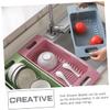 UPKOCH Fruits and Vegetables Drain Basket Extendable Sink Strainer for Kitchen Plastic Drying Basket for Washing Produce Convenient Storage for Kitchen Accessories view 3