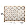 Fireplace Screen Simple Wrought Iron Fireplace Screen Partition Floor Home Guardrail with Net Fireplace Door Fence Indoor Spark Screen Spark Guard Cover (Color : Gray) view 2