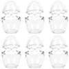 6pcs Clear Glass Tea Light Candle Holders Elegant Decorative Centerpieces for Weddings Thanksgiving and Home Decor Transparent Votive Candle Holders for Romantic Ambiance view 1