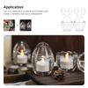 6pcs Clear Glass Tea Light Candle Holders Elegant Decorative Centerpieces for Weddings Thanksgiving and Home Decor Transparent Votive Candle Holders for Romantic Ambiance view 3