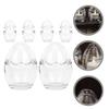 6pcs Clear Glass Tea Light Candle Holders Elegant Decorative Centerpieces for Weddings Thanksgiving and Home Decor Transparent Votive Candle Holders for Romantic Ambiance view 4