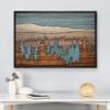 wall26 Framed Canvas Print Wall Art Wood Grain Panel Dark Pine Tree Forest Nature Wilderness Digital Art Modern Art Farmhouse/Country Decorative for Living Room, Bedroom, Office - 16x24 Black view 3