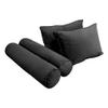 Prolinemax Style V1 Full Size Velvet Pipe Trim Indoor Daybed Bolster Pillow Cushion Fitted Sheet |Cover ONLY| AD350 view 3