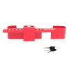 Heavy Duty Steel Cargo Door Lock/Standard Shipping Container Lock with 4 Keys Adjustment Range: 12-1/2" - 18-7/8" Coated with red ColorKeyed Differently view 1