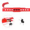Heavy Duty Steel Cargo Door Lock/Standard Shipping Container Lock with 4 Keys Adjustment Range: 12-1/2" - 18-7/8" Coated with red ColorKeyed Differently view 3
