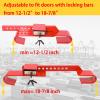 Heavy Duty Steel Cargo Door Lock/Standard Shipping Container Lock with 4 Keys Adjustment Range: 12-1/2" - 18-7/8" Coated with red ColorKeyed Differently view 4