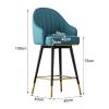 IBOWZ Bar Stools Dining Chair Stylish Swivel Bar Stool Set of 2, Counter Height Upholstered Barstool, Modern Bar Chair with Metal Legs and Metal Footrests (Faux Leather Seat and Back) view 3