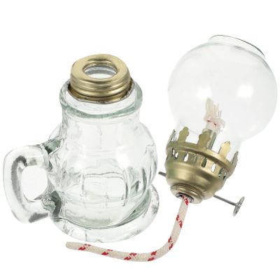 Beavorty Vintage Kerosene Oil Lamp Elegant Glass Decorative Lighting for Home Bedroom and Parties Retro Style Light Transmission Easy to Use and Clean