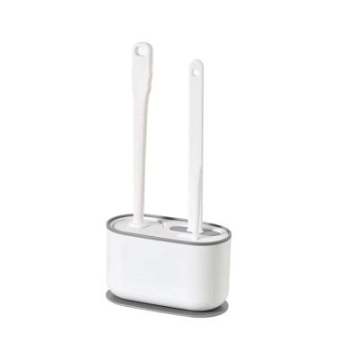 FEABCR Toilet Brush, Multifunction Toilet Bowl Brush and Holder Set for Bathroom, Toilet Cleaner Brush for Bathroom Deep Cleaning (Color : White)