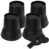 DEDU Bed Risers 6 Inch Heavy Duty 4 Pack, Furniture Risers with Caster Pads Supports Up to 6600 Lbs, Round Couch Risers for Sofas, Couch, Desk (Black) view 1