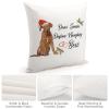 TiuKiu Dog English Pointer Christmas Pet Dog Lover Gift Decorative Throw Pillow Case Dear Santa Define Naughty Square Cushion Cover Pillowcase for Couch Sofa Bedroom Decor 24"x24" view 4