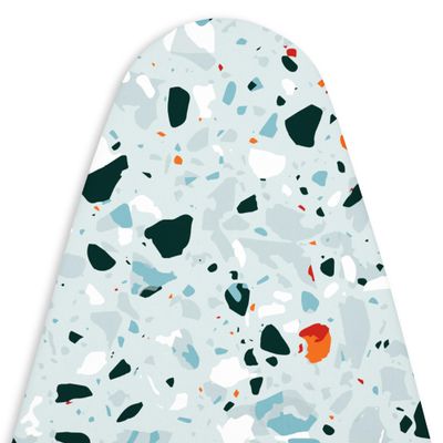 Encasa XO Ironing Board Cover and Pad 49"x18" Standard Size | Thick 4mm Felt Padded Iron Board Cover with Padding, Scorch & Stain Resistant Cotton, Heavy Duty Elastic Bungee Snug Fit - [Design]