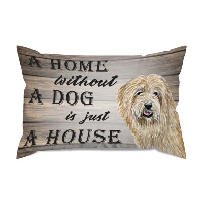 A House Without A Dog is Just A House Shih Tzu Lumbar Throw Pillow Covers Paw Print Rectangle Decorative Pillow Cover 12x18in Pillowcases for Bed Couch Sofa Living Room Chair Soft Cushion Case