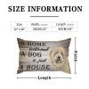 A House Without A Dog is Just A House Shih Tzu Lumbar Throw Pillow Covers Paw Print Rectangle Decorative Pillow Cover 12x18in Pillowcases for Bed Couch Sofa Living Room Chair Soft Cushion Case view 2