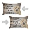 A House Without A Dog is Just A House Shih Tzu Lumbar Throw Pillow Covers Paw Print Rectangle Decorative Pillow Cover 12x18in Pillowcases for Bed Couch Sofa Living Room Chair Soft Cushion Case view 3