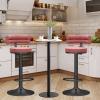 Bar Stools Dining Chair Breakfast Bar Stools Set of 2 Velvet Fabric Swivel Adjustable Counter Height Stools with Back Armless Chairs for Home Kitchen Island Pub Black view 4