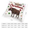 TiuKiu Cow Animal Lover Decorative Throw Pillow Case Mooey Christmas Square Cushion Cover Pillowcase for Couch Sofa Bedroom Decor 24"x24" view 2