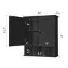 TaoHFE Black Bathroom Over The Toilet Storage Cabinet,Wall Medicine Cabinet Organizer with 2 Door Adjustable Shelves,Wooden Modern Bathroom Shelves Wall Mounted Laundry Room view 2