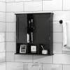 TaoHFE Black Bathroom Over The Toilet Storage Cabinet,Wall Medicine Cabinet Organizer with 2 Door Adjustable Shelves,Wooden Modern Bathroom Shelves Wall Mounted Laundry Room view 4