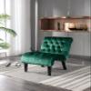 Accent Chair Comfort for Living Room,Lounge,Bedroom,Office Decorative,Velvet Tufted Armchair,Upholstered Barrel Chair Square Bedroom Chair Perfect,Accent Living Room Chair/Leisure Chair (Green) view 1