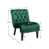 Accent Chair Comfort for Living Room,Lounge,Bedroom,Office Decorative,Velvet Tufted Armchair,Upholstered Barrel Chair Square Bedroom Chair Perfect,Accent Living Room Chair/Leisure Chair (Green) view 2