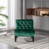 Accent Chair Comfort for Living Room,Lounge,Bedroom,Office Decorative,Velvet Tufted Armchair,Upholstered Barrel Chair Square Bedroom Chair Perfect,Accent Living Room Chair/Leisure Chair (Green) view 3