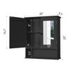 TaoHFE Black Medicine Cabinet, 2 Doors 3 Open Shelf, Wall Mounted Wooden Storage Cabinet Over Toilet view 2