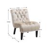 Accent Chair Comfort for Living Room,Lounge,Bedroom,Office Decorative,Velvet Tufted Armchair,Upholstered Barrel Chair Square Bedroom Chair Perfect,Accent Living Room Chair/Leisure Chair (Beige) view 2