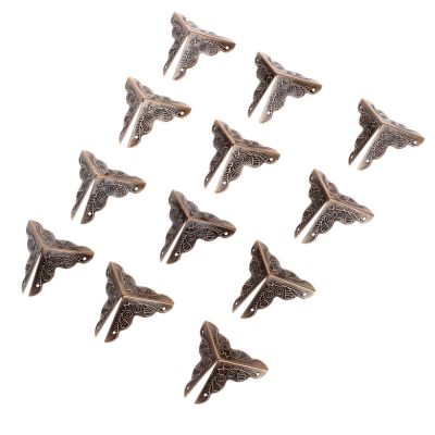 ZXMJYHK Antique Corner Decorative Corner 12Pcs Metal Decorative Jewelry Box Chest Wooden Wine Case Edge Corner Protector Iron Cover Guard with Nails 30mm Antique