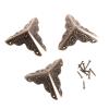 ZXMJYHK Antique Corner Decorative Corner 12Pcs Metal Decorative Jewelry Box Chest Wooden Wine Case Edge Corner Protector Iron Cover Guard with Nails 30mm Antique view 3