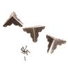 ZXMJYHK Antique Corner Decorative Corner 12Pcs Metal Decorative Jewelry Box Chest Wooden Wine Case Edge Corner Protector Iron Cover Guard with Nails 30mm Antique view 4