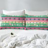 Christmas Bedding Set Cute Snowman Santa Claus Deer Comforter Cover for Kids Christmas Tree Xmas Theme Duvet Cover Breathable Pink Geometric Stripes Bedspread Cover Room Decor Quilt Cover Full Size view 4