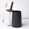KANDUO Toilet Brush and Holder, Toilet Bowl Brush with Handle, Hidden Toilet Brush, Scrubbing Bristles for Bathroom or Bathroom Cleaning (Color : Black) view 2
