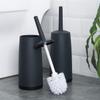 KANDUO Toilet Brush and Holder, Toilet Bowl Brush with Handle, Hidden Toilet Brush, Scrubbing Bristles for Bathroom or Bathroom Cleaning (Color : Black) view 3
