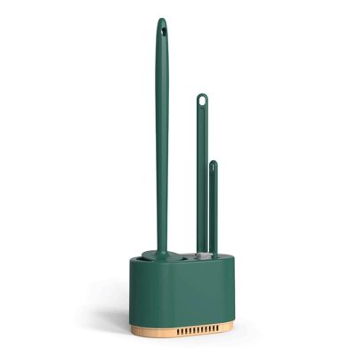 KANDUO Toilet Brush and Holder, Silicone Toilet Bowl Brush Set with Ergonomic Handle, Multifunction Toilet Bowl Brush for Bathroom or Bathroom Cleaning