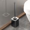 KANDUO Toilet Brush and Holder, Compact Size Toilet Bowl Brush, Space Saving for Storage, Drip-Proof for Bathroom or Bathroom Cleaning view 4