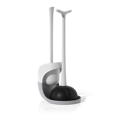 KANDUO Toilet Plunger and Brush, 2 in 1 Toilet Bowl Brush Plunger Set with Holder, Bathroom Cleaning Tools Combo for Bathroom or Bathroom Cleaning
