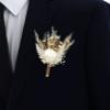 Pure White Dried and Preserved Flowers, Boutonniere for Men, Lapel pin/ Groom pin for Men, Wedding Flowers Bouquet, Dried Flower Bouquet, Rustic Wedding Decor, Bridal Bouquet, Bridemaids Gift (W07) view 4