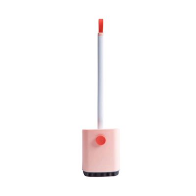 KANDUO Toilet Brush, Multifunctional Wall-Mounted Toilet Bowl Brushes and Holder for Bathroom or Bathroom Cleaning (Color : Pink)