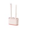 FIDDAA Toilet Brush, Multifunction Toilet Bowl Brush and Holder Set for Bathroom, Toilet Cleaner Brush for Cleaning (Color : Pink) view 1
