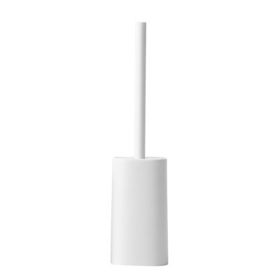 FIDDAA Toilet Brush Holder, Standing Toilet Brush Holder, Toilet Cleaning Bowl Brush for Cleaning (Color : White)