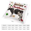 TiuKiu Cow Animal Lover Decorative Throw Pillow Case Mooey Christmas Square Cushion Cover Pillowcase for Couch Sofa Bedroom Decor 26"x26" view 2