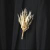 Pure White Dried and Preserved Flowers, Boutonniere for Men, Lapel pin/ Groom pin for Men, Wedding Flowers Bouquet, Dried Flower Bouquet, Rustic Wedding Decor, Bridal Bouquet, Bridemaids Gift (W01) view 3